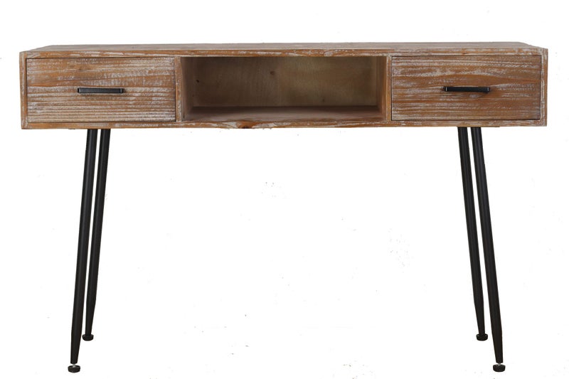 Town & Country Recycled Fir 1.2 m Hall Table with 2 Drawers Carousel 1