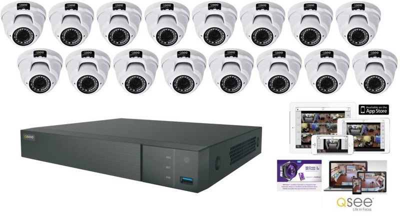 CCTV Q-See USA Brand 16 Channels 16 Camera 2MP 1080P & 2TB hard drive Carousel 1