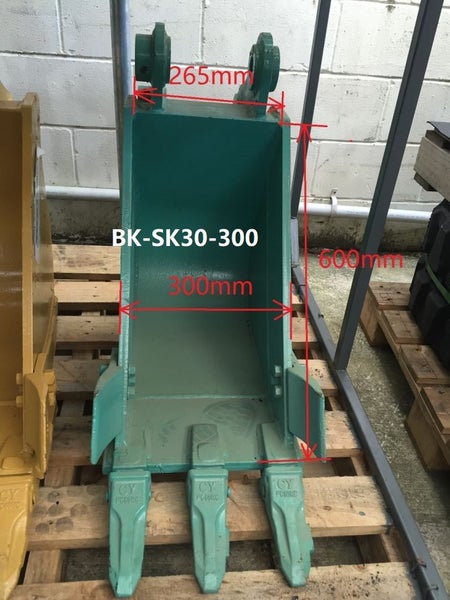 on sale - 300mm wide Digger Bucket for Kobelco SK30 or similar Carousel 1