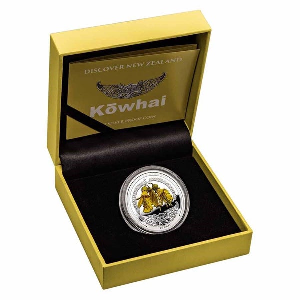 New Zealand - 2021 - 1 OZ Silver Proof Coin- Discover New Zealand - Kowhai Carousel 2
