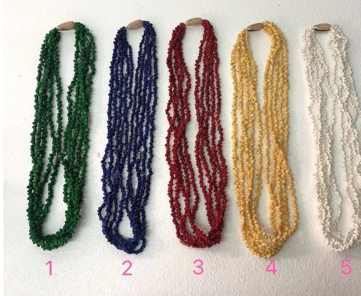 5 string Hawaii natural necklace/ white/ yellow/ red//pink /white/ yellow Carousel 1