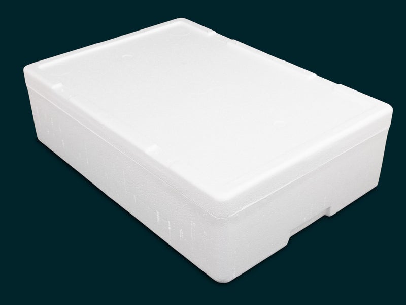 23L Polystyrene Box with Lid - Heavy Duty - Food Grade Storage Bin Carousel 1