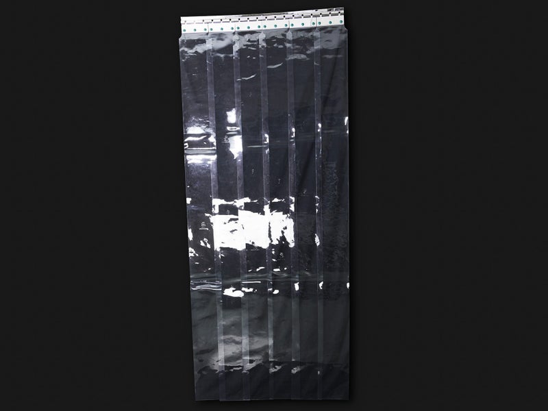 2.4m Hanging Transparent Door Curtain | 6x 20cm PVC Strips, 1m Wide | Commercial Carousel 1