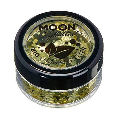 Biodegradable Eco Chunky Glitter by Moon Glitter Gold Cosmetic Bio Festival Carousel 1