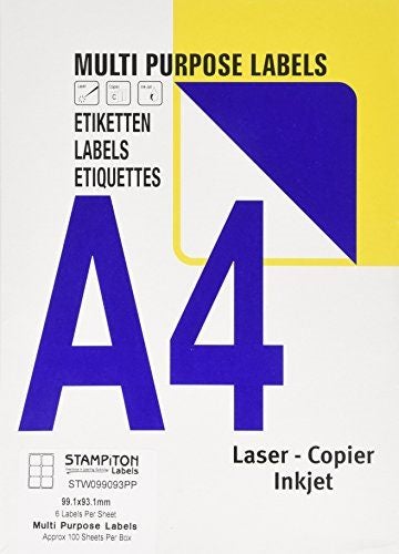 Stampiton STW099093CO 99.1 x 93.1 mm Value Multipurpose Label Carousel 1