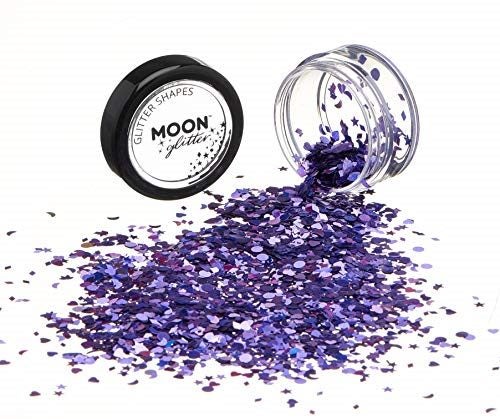 Holographic Glitter Shapes by Moon Glitter Purple Cosmetic Festival Makeup G Carousel 2