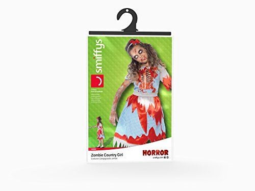 Smiffy's Children's Zombie Country Girl Costume, Dress, Skeleton Detail & Headba Carousel 7