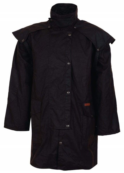 OUTBACK SHORT OILSKIN COAT (S-3XL) Carousel 1