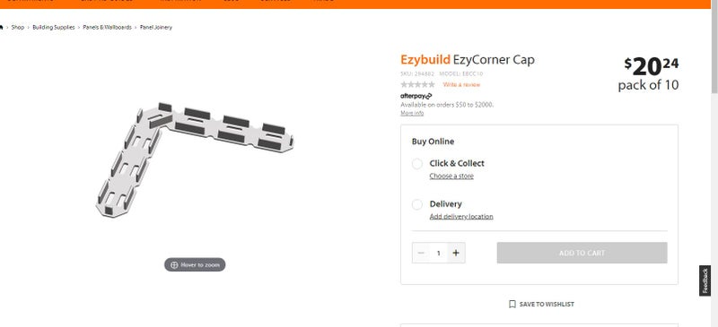 95% OFF, 10 Piece NZ Made Ezy Corner Cap (Fast and easy To Install) Carousel 2