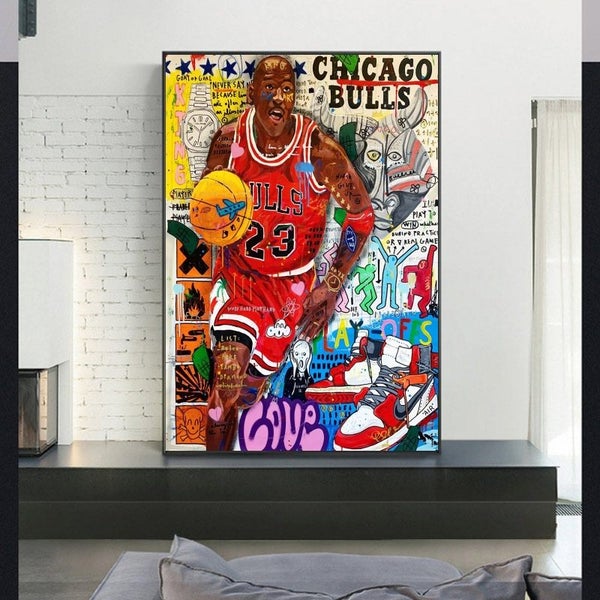 Free Shipping Canvas Art - Michael Jordon Carousel 3