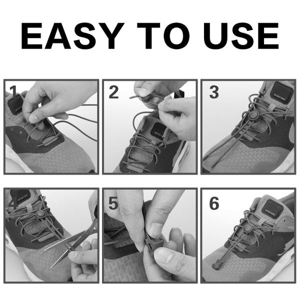 No Tie Shoelaces Elastic Lock Shoe Laces Running Jogging Canvas Sneakers  Trainer