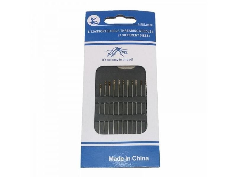 12pcs Stainless Steel Self Threading Hand Sewing Needles Home Tools 5BB5841 Carousel 1