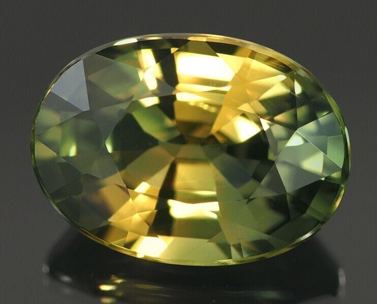1.15CT UNHEATED GORGEOUS OVAL 100% NATURAL GREEN YELLOW SAPPHIRE Carousel 1