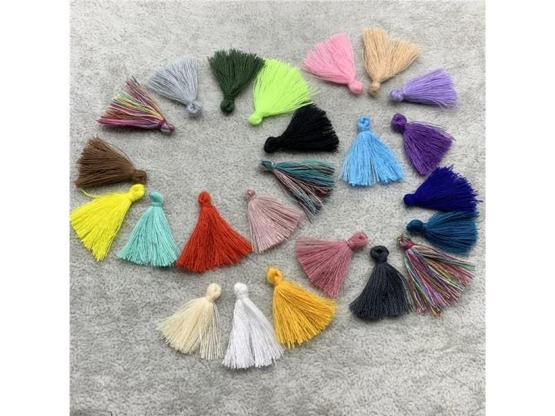 30pcs/Lot 3cm Cotton Small Tassels Fringe Cotton Tassels Trim For Sewing Carousel 2