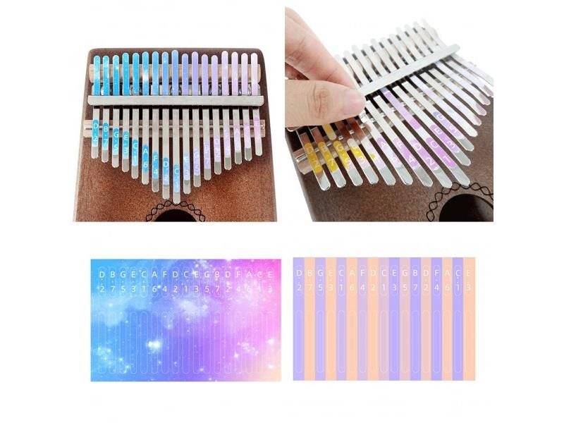 Kalimba Scale 17 Key Sticker Percussion Parts Accessories For Learner Musical Carousel 2