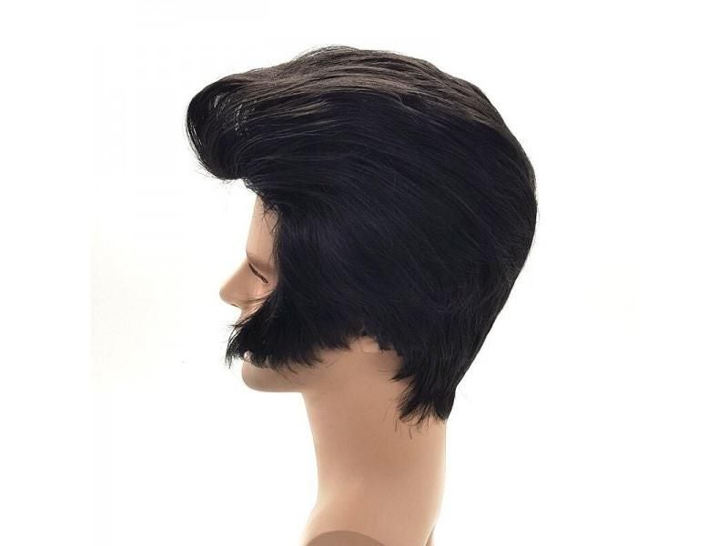 Mens Rock Singers Elvis Aron Presley Cosplay Wig Party Elvis Presley Black Carousel 2