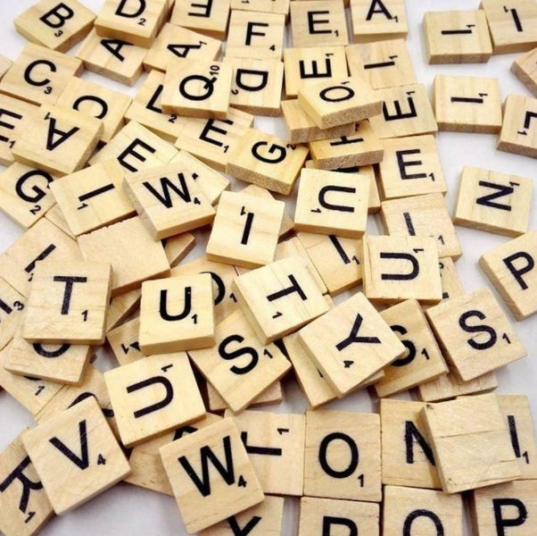 Letter Alphabet Wooden Scrabble Tiles Craft 100Pcs Carousel 2