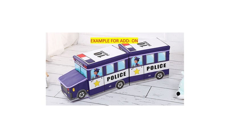 PTN School Bus TRAILER Toy Storage Bucket Container Organizer Lego Basker Bin Carousel 4