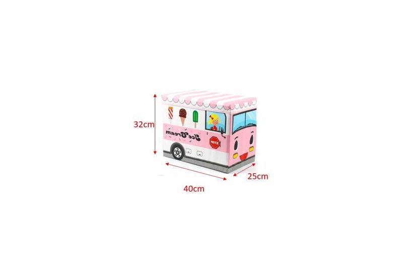 PTN Ice Cream TRAILER Toy Storage Bucket Container Organizer Lego Basker Bin Carousel 2