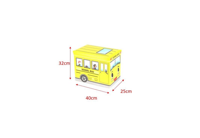 PTN School Bus TRAILER Toy Storage Bucket Container Organizer Lego Basker Bin Carousel 2