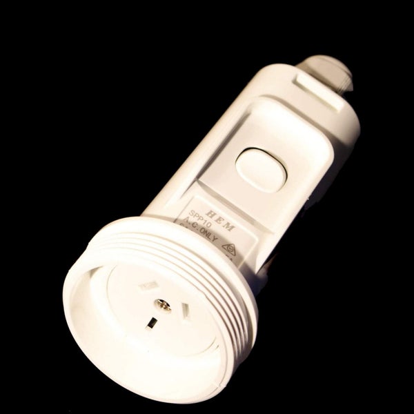 Suspension Switched Socket White 15A Carousel 1