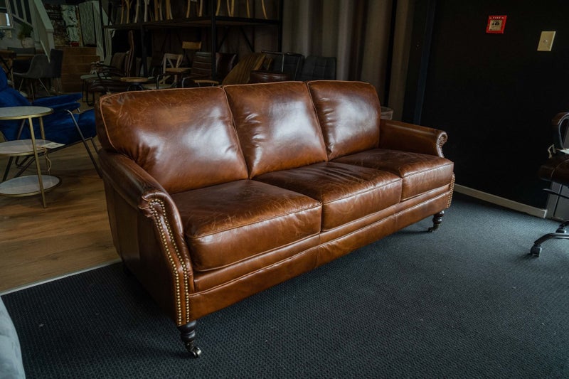 Urbano Interiors - Sandringham Aged Italian Leather 3 Seater Carousel 2