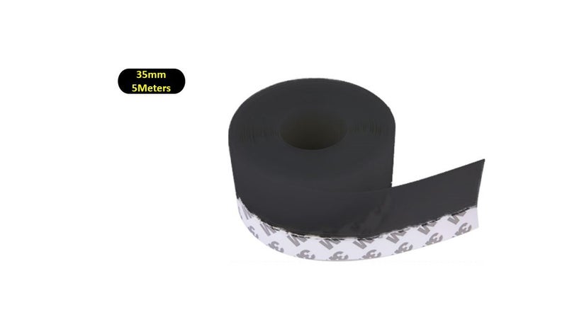PTN 35mm 5Meters BLACK Door Seal Strip Draught Excluder Door Tape Weather Strip Carousel 1