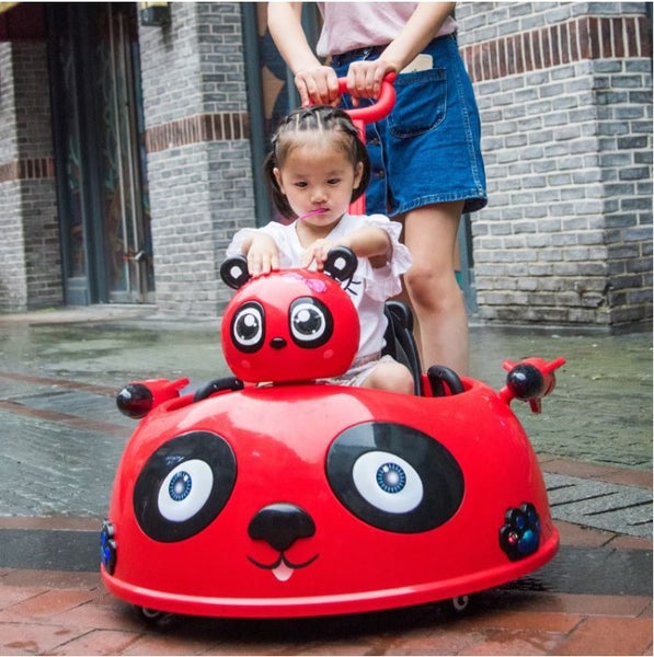 KIDS RIDE ON TOY MOTORCYCLE STROLLER 6V + LEATHER SEAT Carousel 1