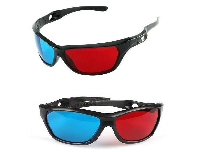 ZUCZUG New Black Frame Universal 3D Plastic Glasses/Oculos/Red Blue Cyan 3D Carousel 1
