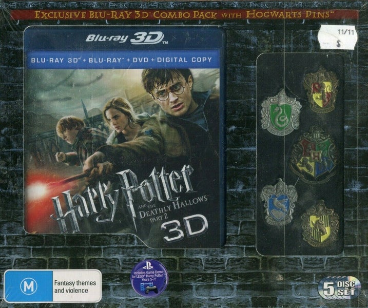 Harry Potter and the Deathly Hallows: Part 2 (3D Blu-ray + Blu-ray + DVD) - New! Carousel 1