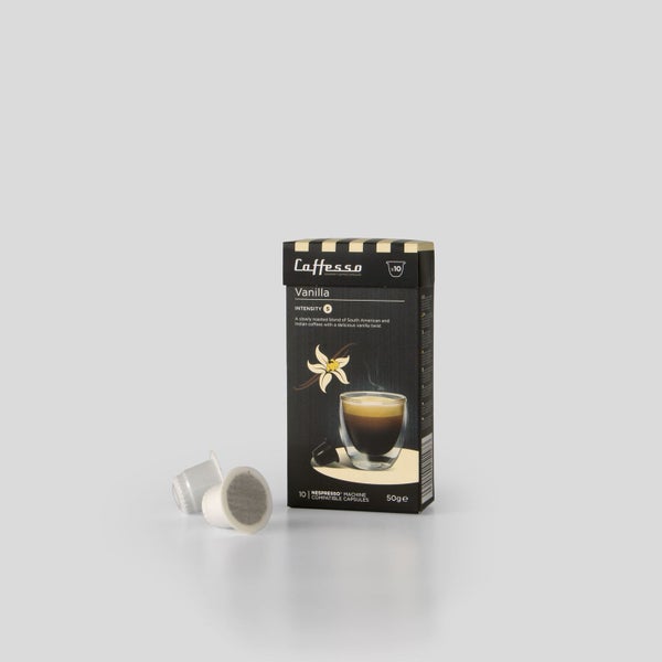 100 x Caffesso Coffee Capsules - Nespresso Compostable - Vanilla Espresso Latte Carousel 1