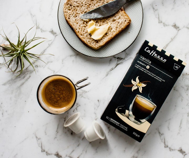100 x Caffesso Coffee Capsules - Nespresso Compostable - Vanilla Espresso Latte Carousel 2