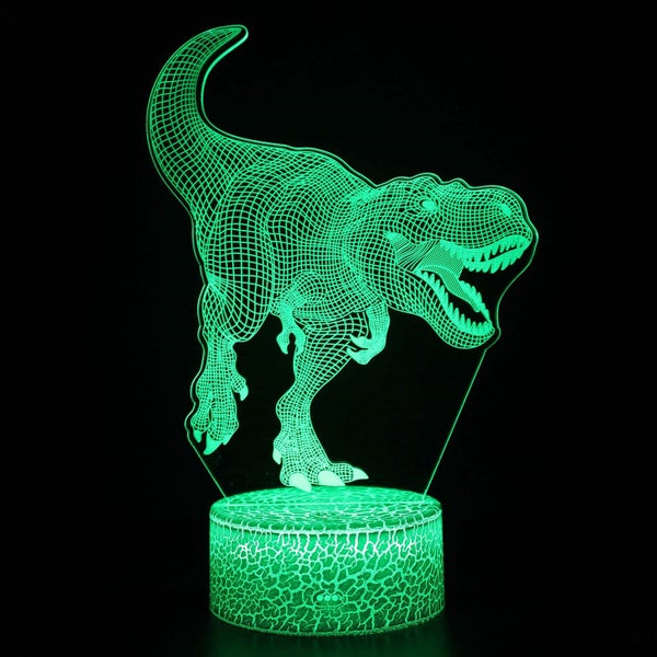 3D Dinosaur LED Night Light, Power By USB, 7 Changeable colors Carousel 1