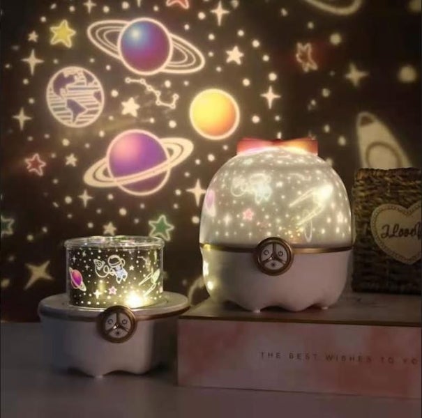 Projector Light with Bluetooth Speaker, Rechargeable, 360 Rotation, 12 Scenes Carousel 2
