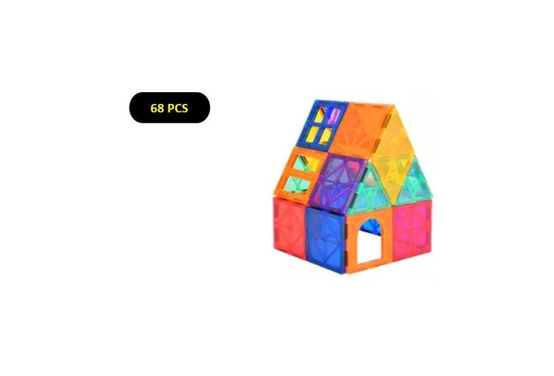 PTN 48pcs Magnetic Tiles Kids Magnet Toys STEM Construction Building Set Carousel 1