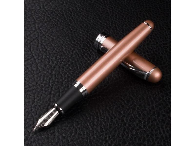 JINHAO X750 BLACK 18KGP 0.7mm BROAD NIB FOUNTAIN PEN SHIMMERING SANDS Carousel 1