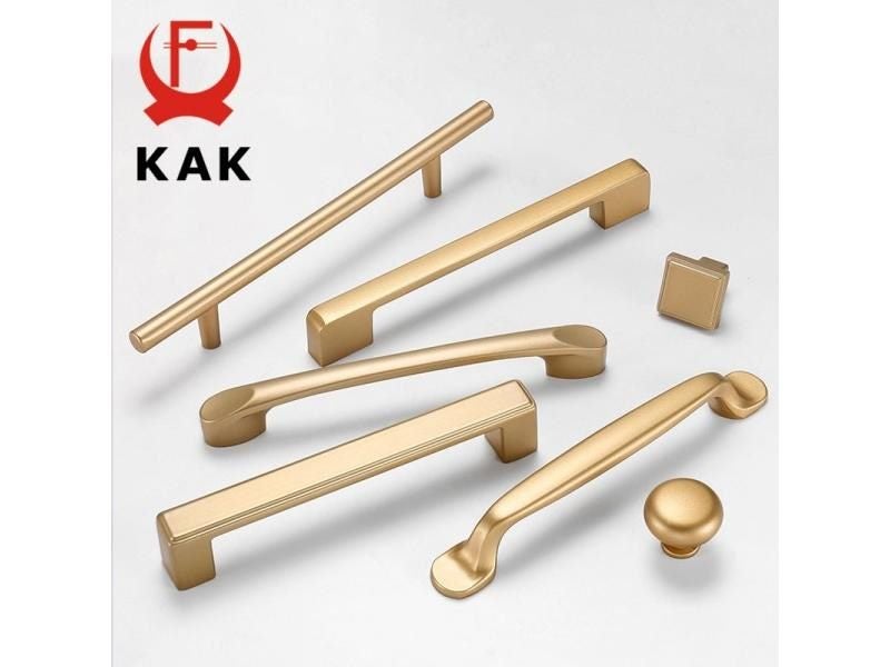 KAK European Style Matte Gold Cabinet Handles Solid Aluminum Alloy Kitchen Carousel 2