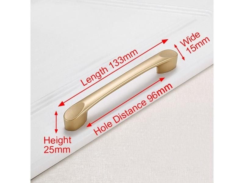 KAK European Style Matte Gold Cabinet Handles Solid Aluminum Alloy Kitchen Carousel 1