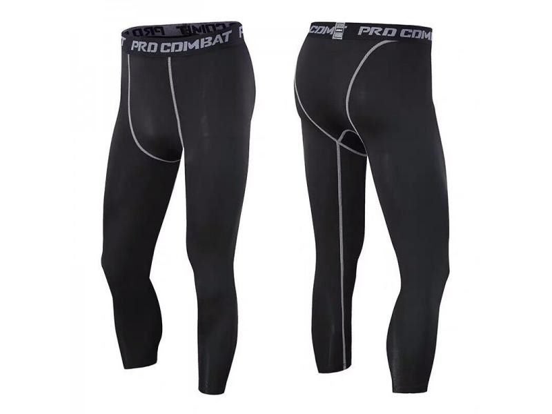 PSVTEIDE Men's Compression Sport Capri Pants Basketball Tights Carousel 1