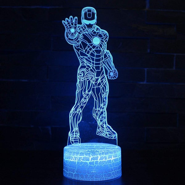 Iron Man 3D Night Lamp LED Light, Power By USB, 7 Changeable color Carousel 1