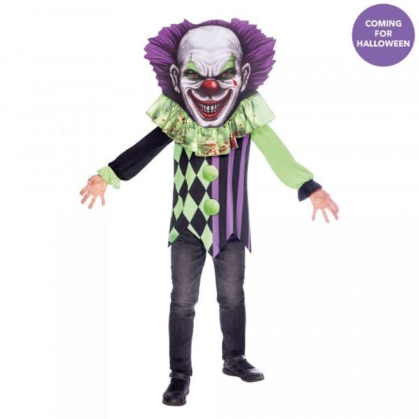 Costume Scary Clown Big Head 6-8 Years Carousel 1
