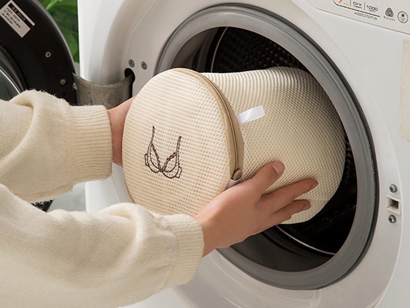 6Pcs Beige Laundry Bags Embroidery Pattern Washing Machine Travel Clother Bags Carousel 9