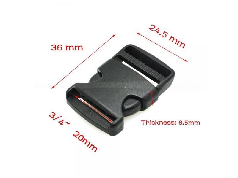 20-50mm Plastic Arched Inner Detach Buckle Belt Buckle For Backpack Straps Carousel 2