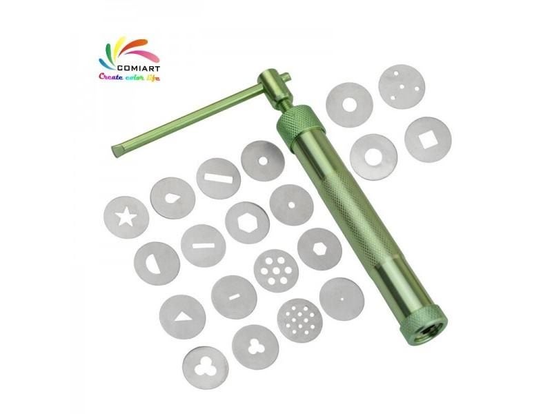 COMIART Ceramic Pottery Clay Extruders With 20 Discs Polymer Clay Sculpting Carousel 1