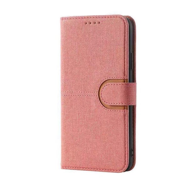 Galaxy M33 5g PU leather wallet case canvas finish combined pink Carousel 2