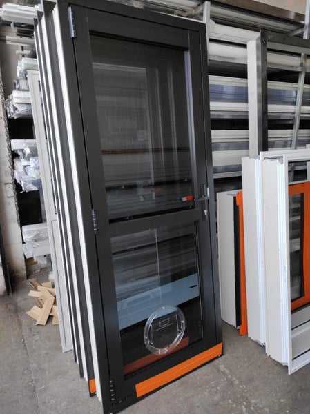 Double Glazed Aluminium Door with cat door Carousel 1