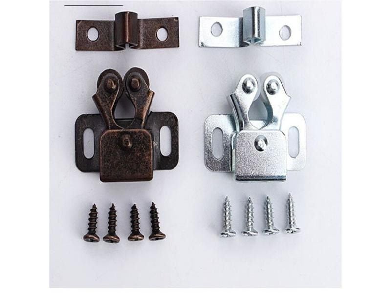 1Pc Double Ball Roller Catches Cupboard Cabinet Door Latch Locks Door Clip Carousel 1