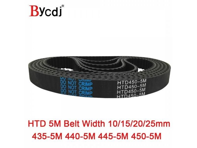 Arc HTD 5M Timing Belt C=435/440/445/450 Width10/15/20/25mm Teeth 87 88 89 90 Carousel 1