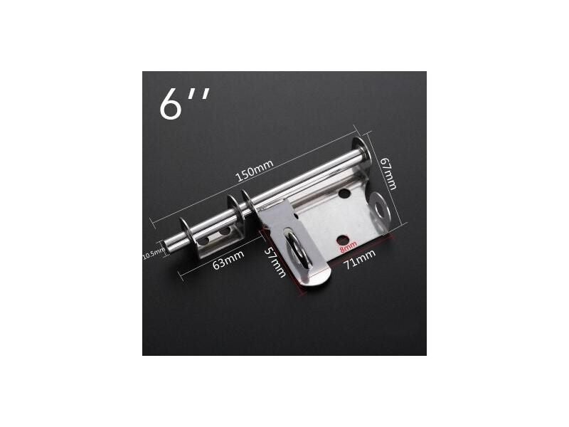 Stainless Steel Latch Security Door Bolts Mounted Locks Thickened Wooden Carousel 1