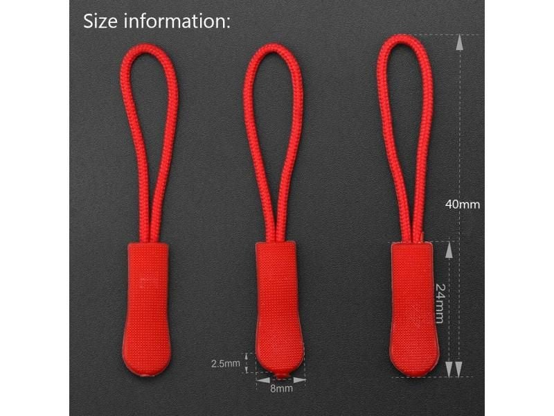 10/20pcs Zipper Puller End Fit Rope Tag Fixer Zip Cord Tab Replacement Clip For Carousel 2